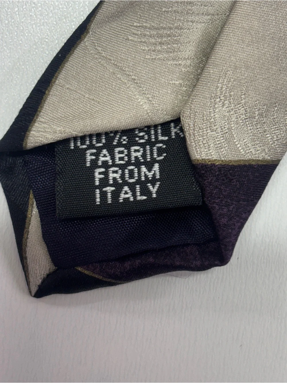 Vintage Geoffrey Beene Italian Silk Wide Geometric Tie Made in USA